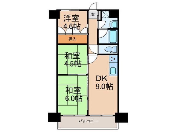 アンピ－ル箱崎東（805）の物件間取画像